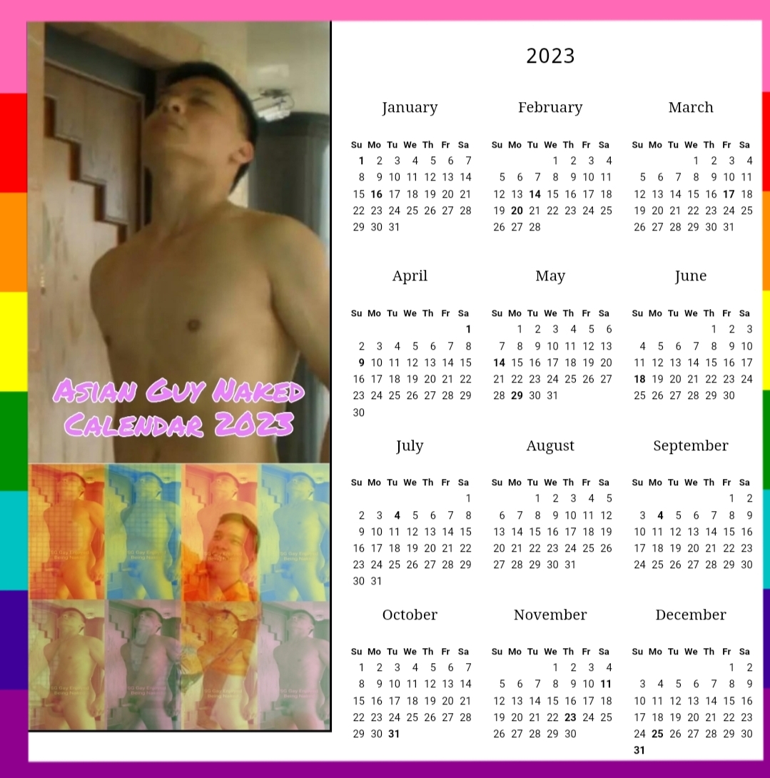 Asian Ass On Stomach Nude - Asian Guy Naked Calendar 2023 - Amateur Gay Porn Pictures And Stories